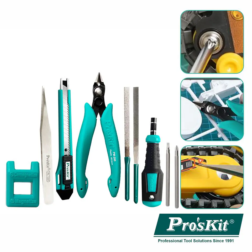 Conjunto de Ferramentas de Modelagem Básica 9x PROSKIT 1
