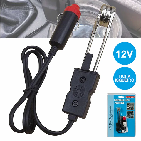 FERVEDOR DE ÁGUA ELÉTRICO 12V P/ AUTOMÓVEL FICHA ISQUEIRO