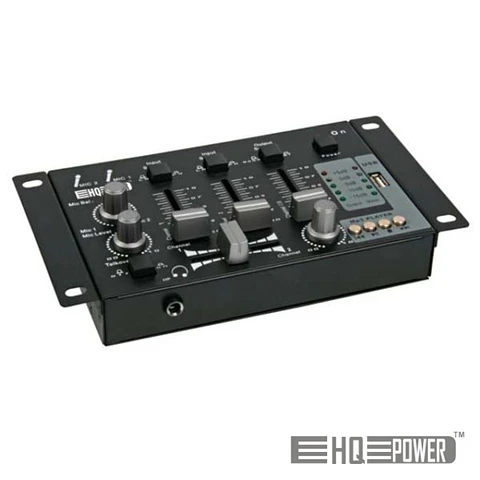 MESA DE MISTURA 2 CANAIS + ENTRADA USB HQ POWER