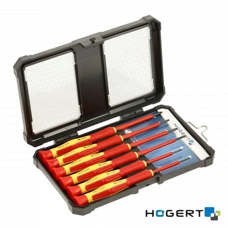 Conjunto de 6 Chaves de Precisão VDE 1000V HOGERT 1