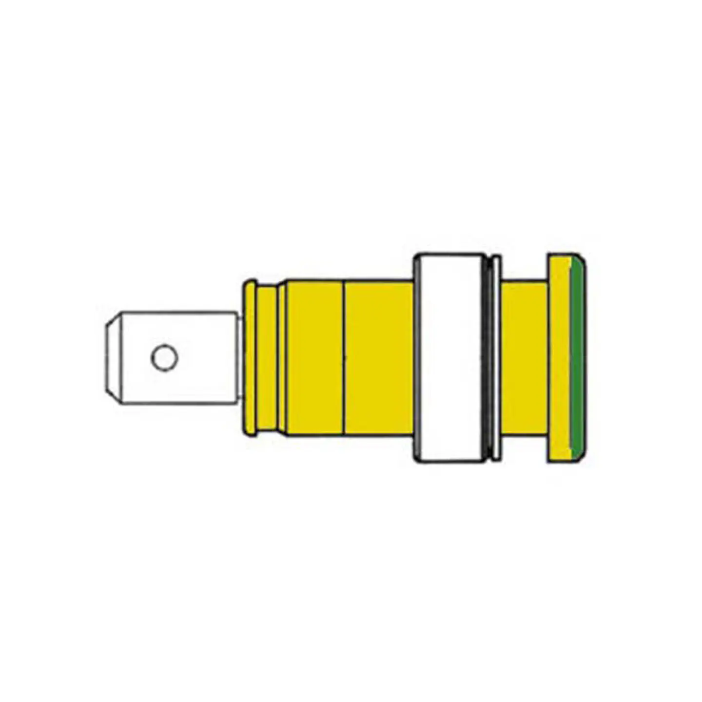 FICHA DE SEGURANÇA ISOLADA 4MM AMARELA/VERDE (SEB 2620-F6,3) 1