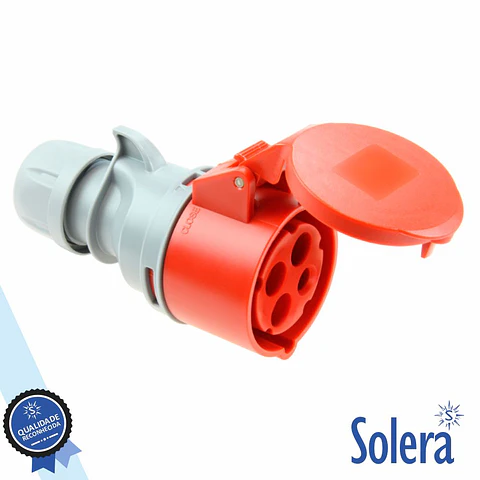 Ficha Industrial CEE Fêmea 16A 3P+T 400V IP44 SOLERA
