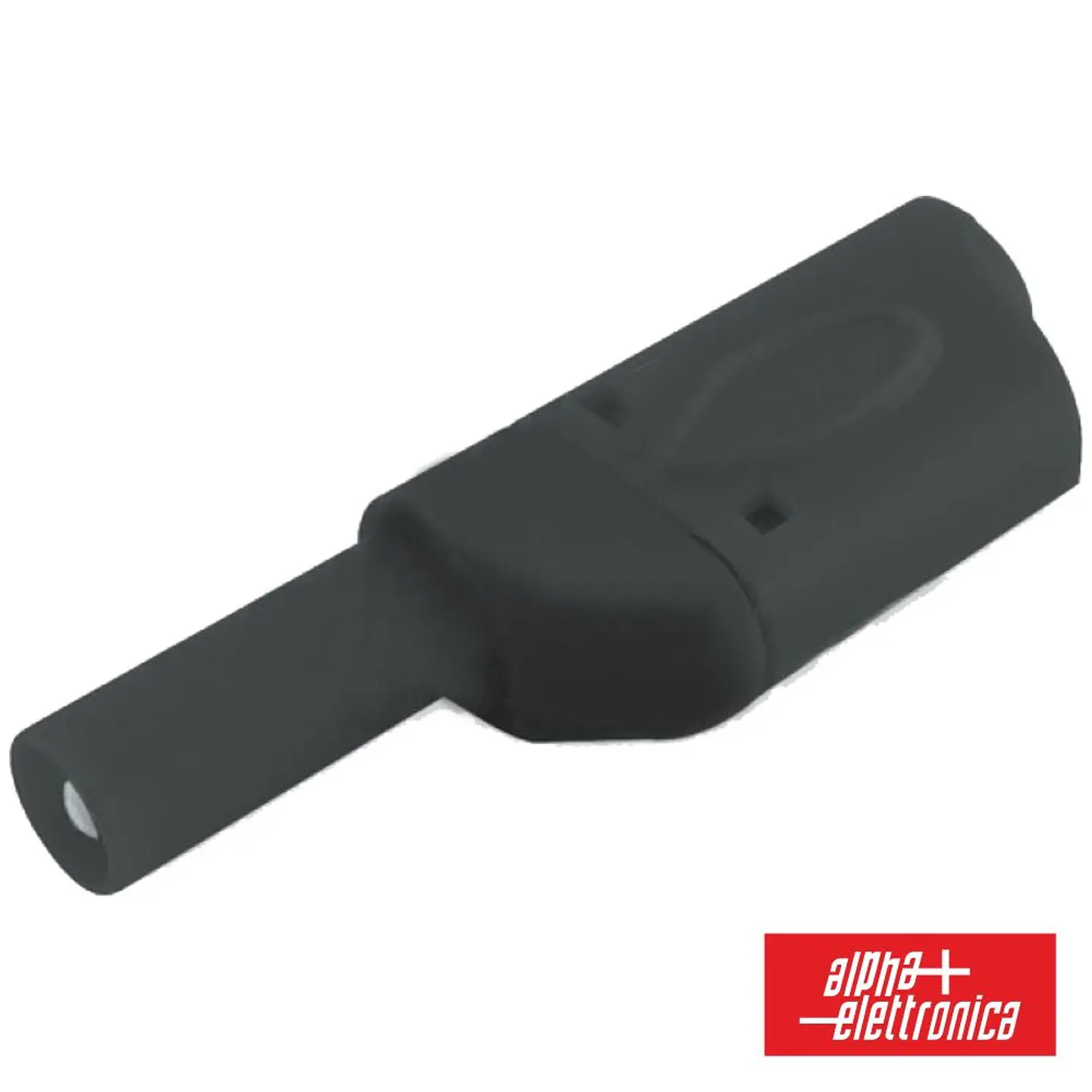 FICHA BANANA 4MM MACHO PRETO C/ COBERTURA 1