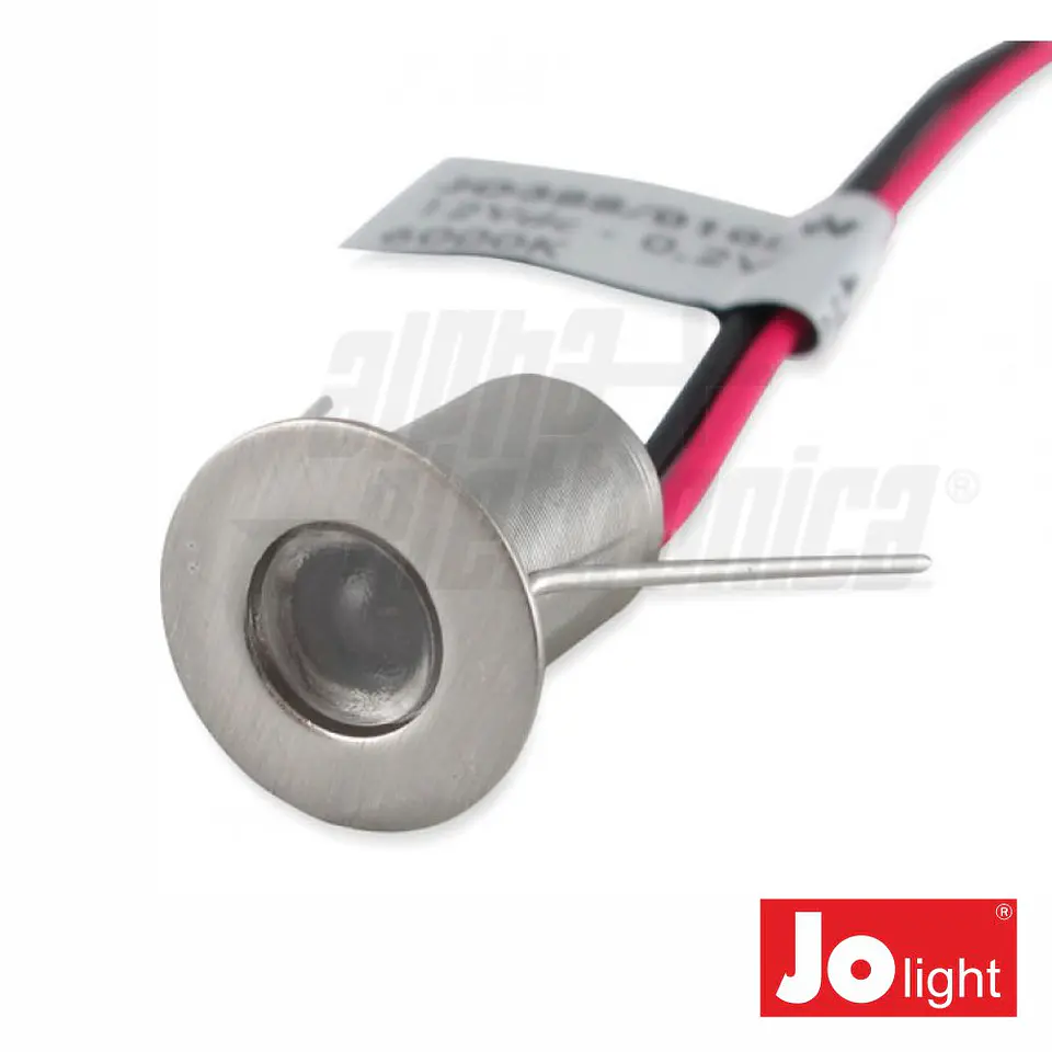 FOCO LED 0.2W 12V 14MM BRANCO FRIO P/ ENCASTRAR IP20 JOLIGHT 1