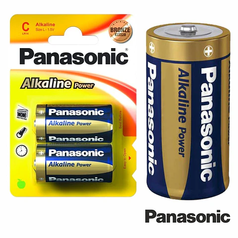 PILHA ALCALINA LR14/C 1.5V 2X BLISTER PANASONIC