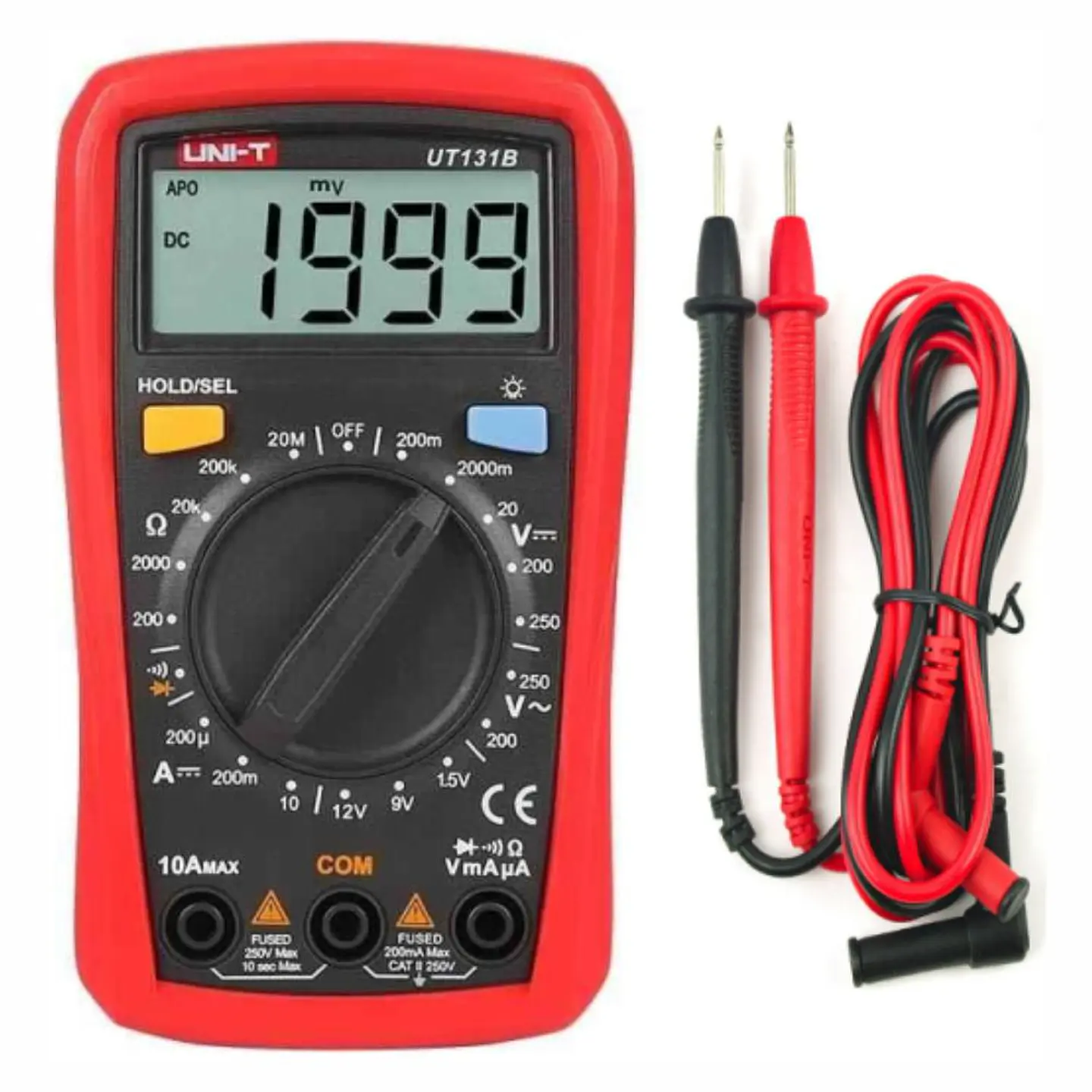 Multímetro Digital 250V 10A 20MOhm UNI-T 1