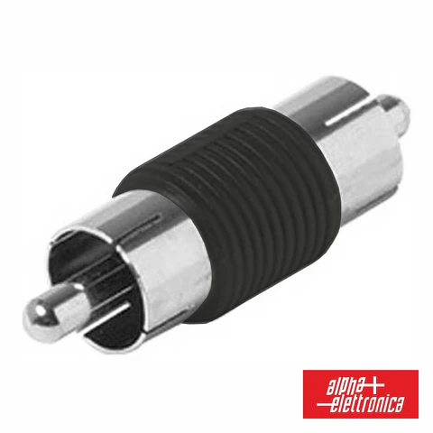 FICHA ADAPTADORA RCA MACHO / MACHO PRETO