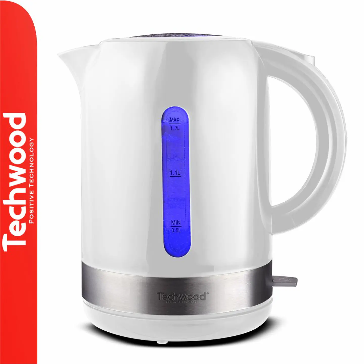 Fervedor De Água Elétrico Branco 2200W 1.7L TECHWOOD 1