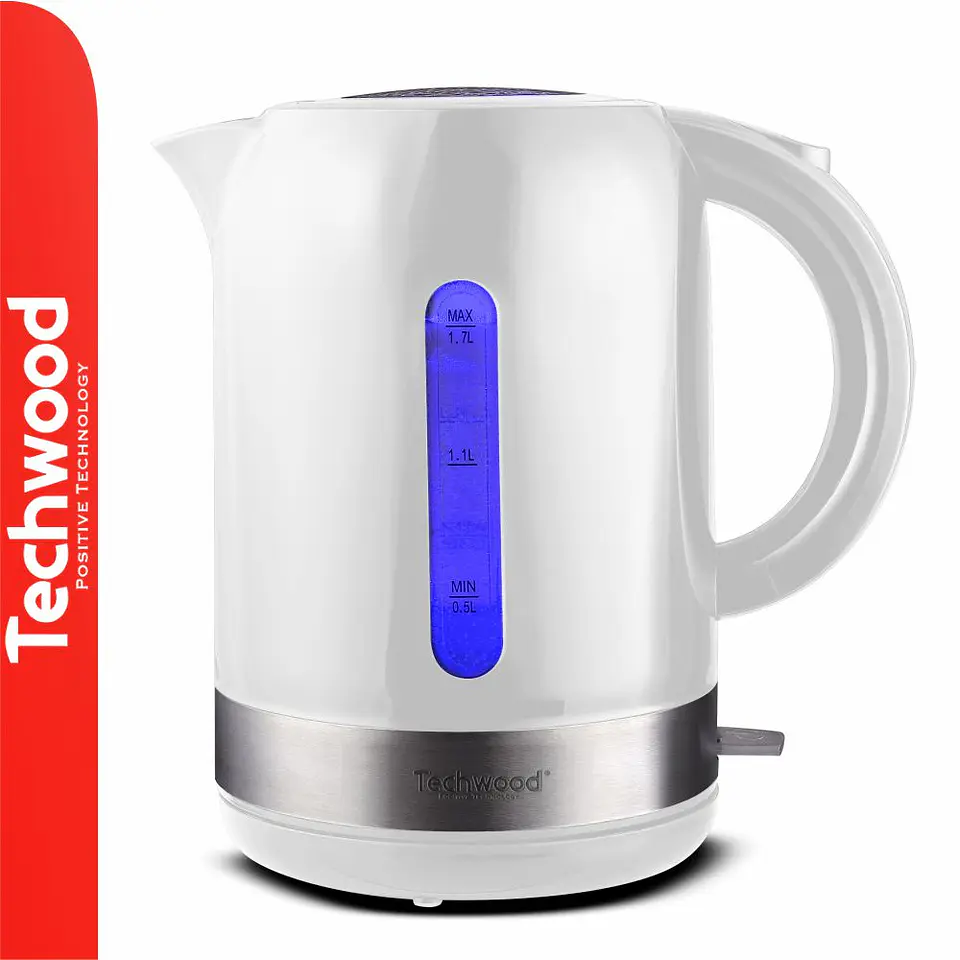 Fervedor De Água Elétrico Branco 2200W 1.7L TECHWOOD 1