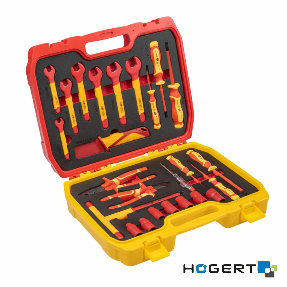 Mala Ferramentas Profissional 25 Peças VDE 1000V HOGERT 1