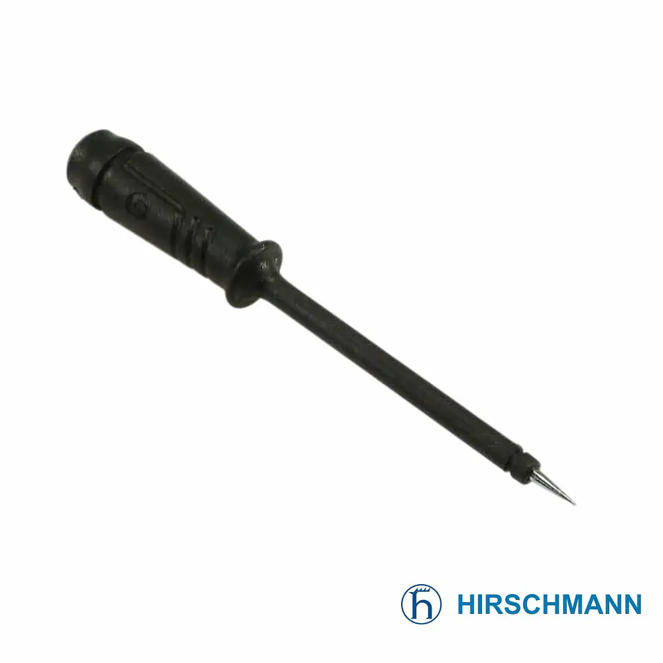 PONTA DE PROVA ISOLADA 4MM C/ PONTA FINA INOX PRETA 1