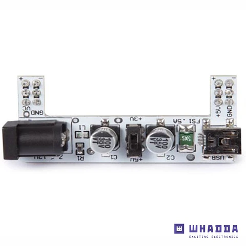 Módulo de Alimentação P/ Breadboards 3.3V/5V + USB 500mA