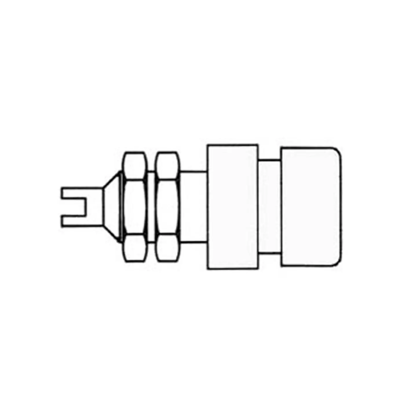 FICHA ISOLADA 4MM / BRANCA (BIL20) 1