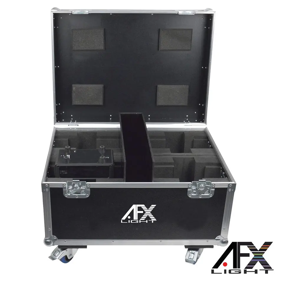 MALA TRANSPORTE DJ P/4MOVING HEAD LEDWASH-712 RODAS AFXLIGHT 1