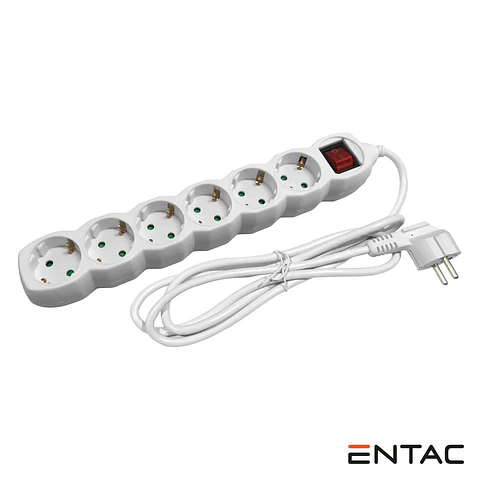 Tomada Elétrica C/ 6 Saídas Interruptor 1.5m ENTAC