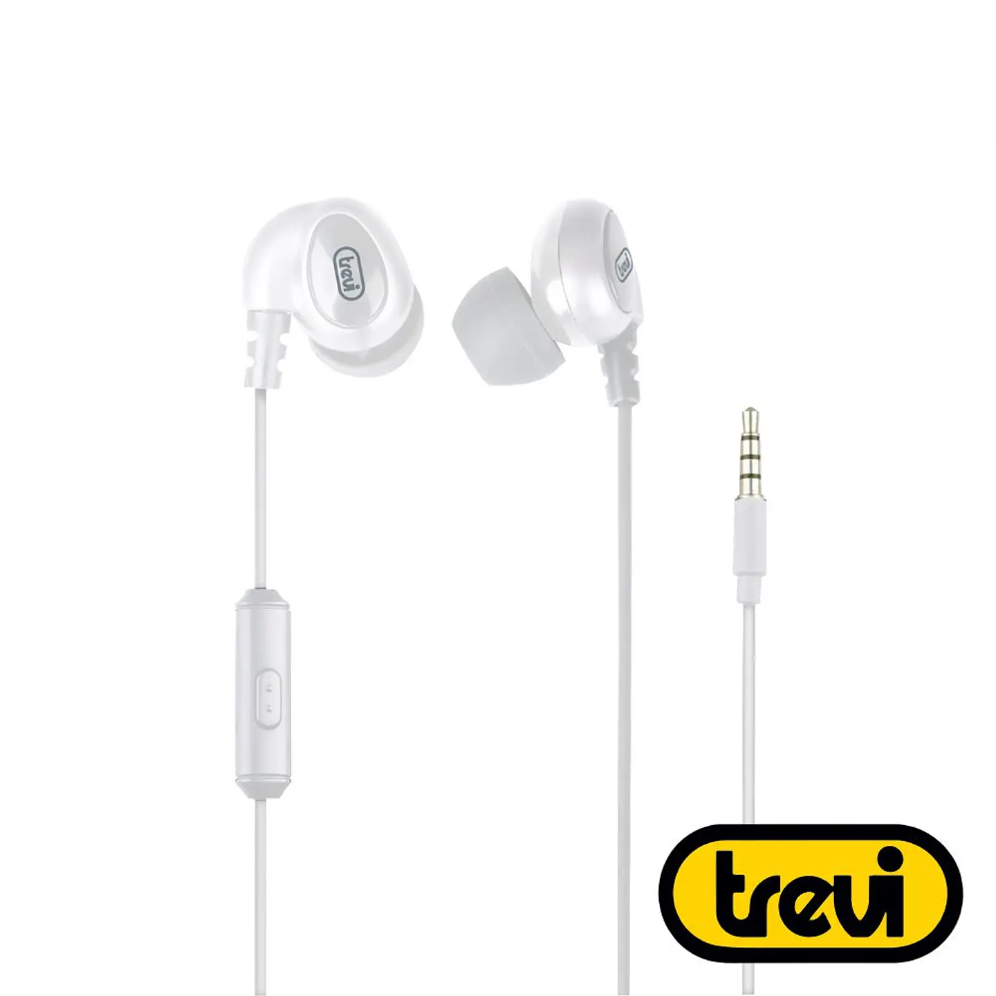 Auscultadores Stereo C/ Fios Branco TREVI 1