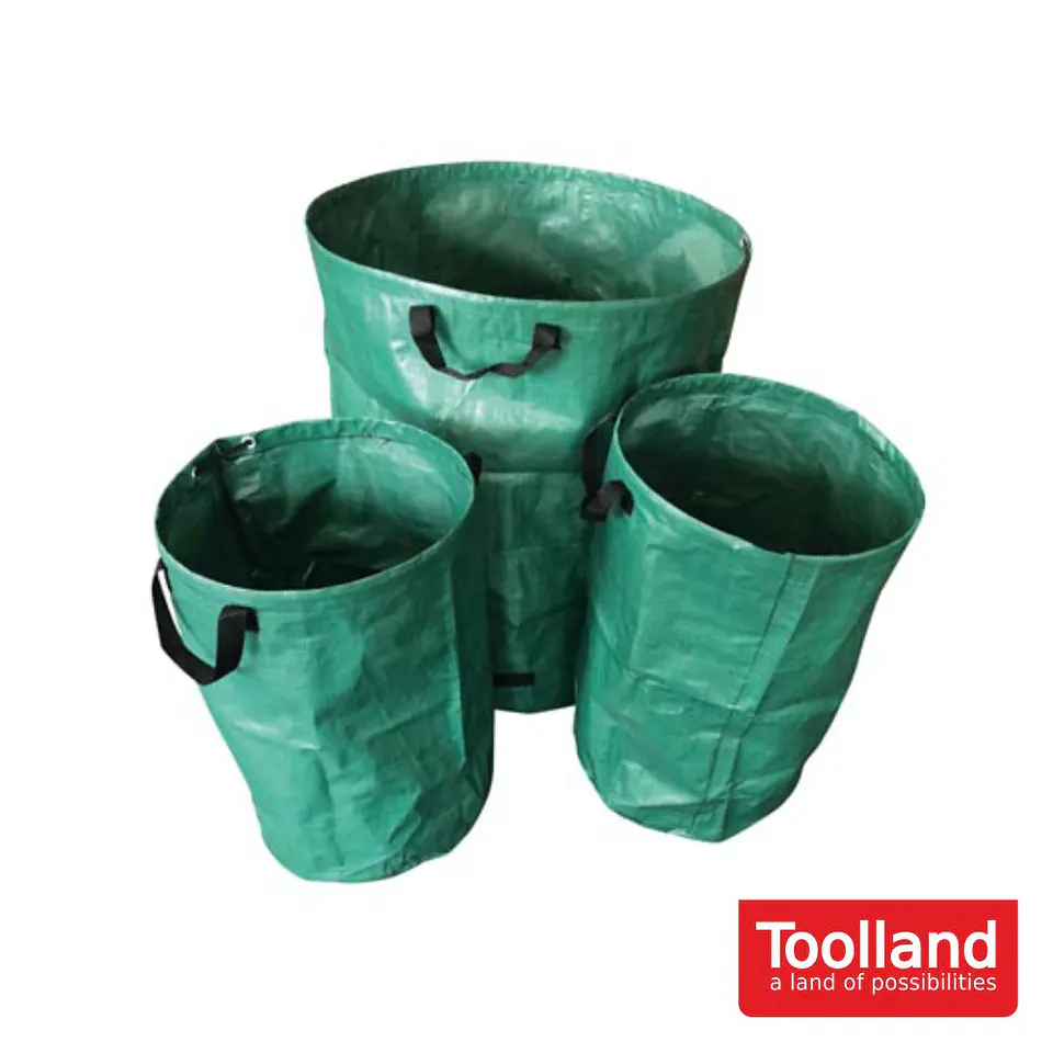 Conjunto de 3 Sacos de Jardim 1x 270L + 2x 65L TOOLLAND 1