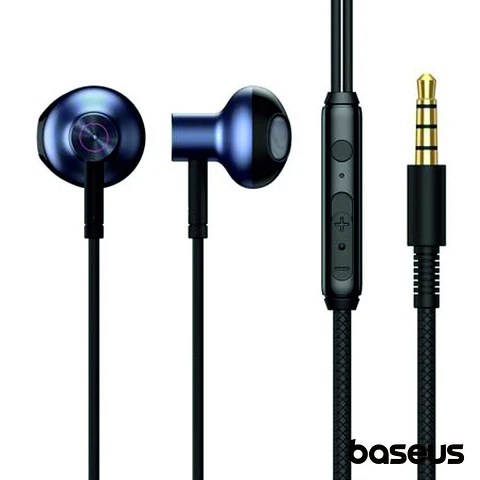 Auscultadores Stereo Encok C/ Mic Azul BASEUS