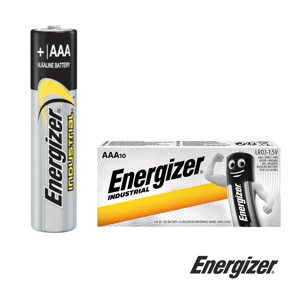Pilha Alcalina LR03/AAA 1.5V 10x Industrial ENERGIZER 1