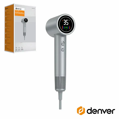 Secador de Cabelo C/ Motor Brushless 1400W Prateado DENVER