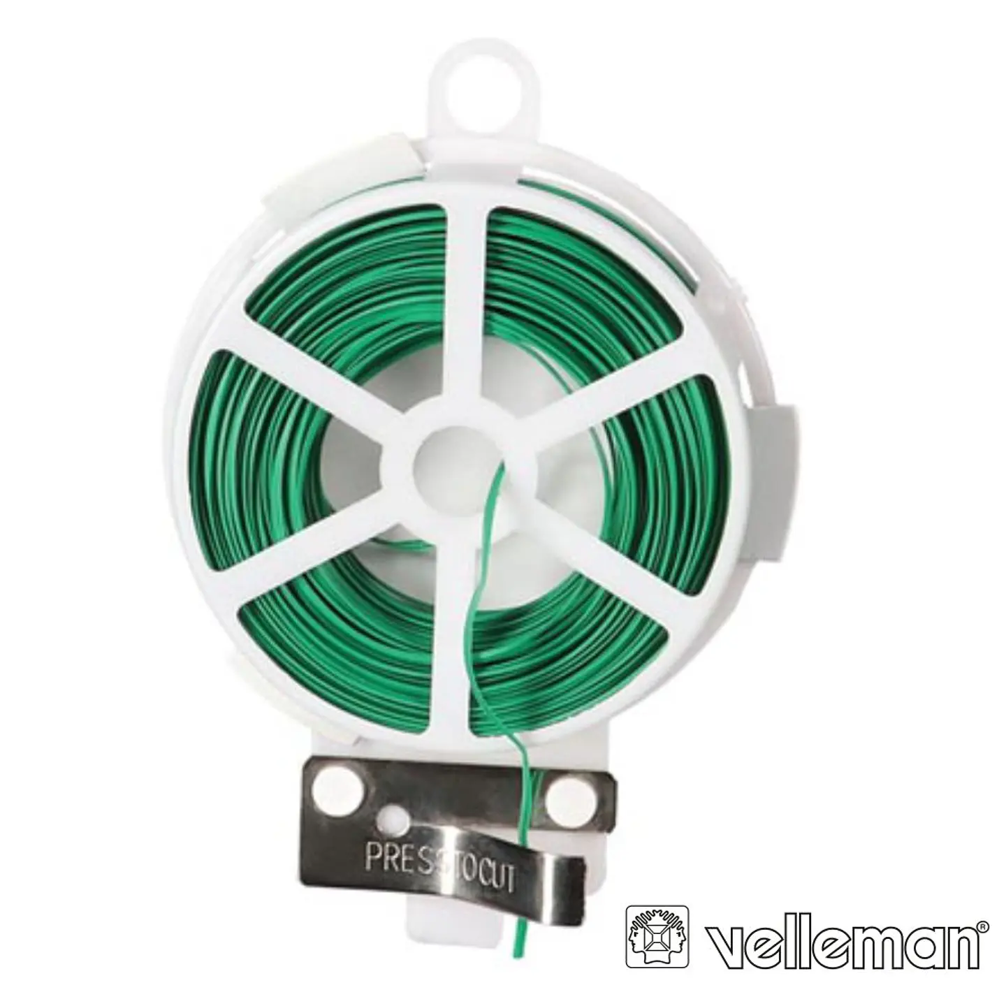 BOBINA DE FIO REVESTIDO C/ CORTADOR 30M VELLEMAN 1