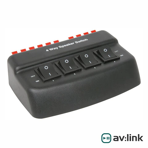 Comutador Para Colunas Com 4 Zonas AV:LINK