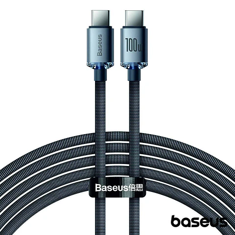 Cabo USB-C Macho P/ USB-C Macho 100W 2m Crystal Shine BASEUS