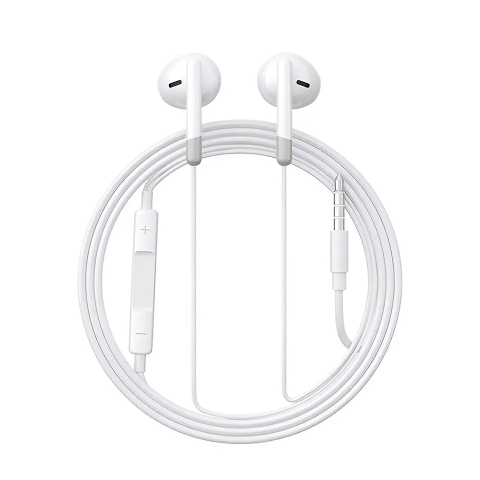 Auscultadores C/ Fios Stereo Jack 3.5 4p Branco 1