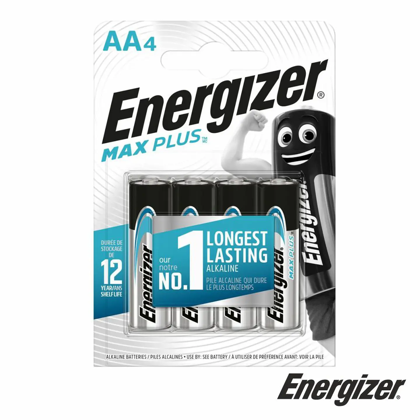 Pilha Alcalina AA 1.5V 4x Max Plus ENERGIZER 1