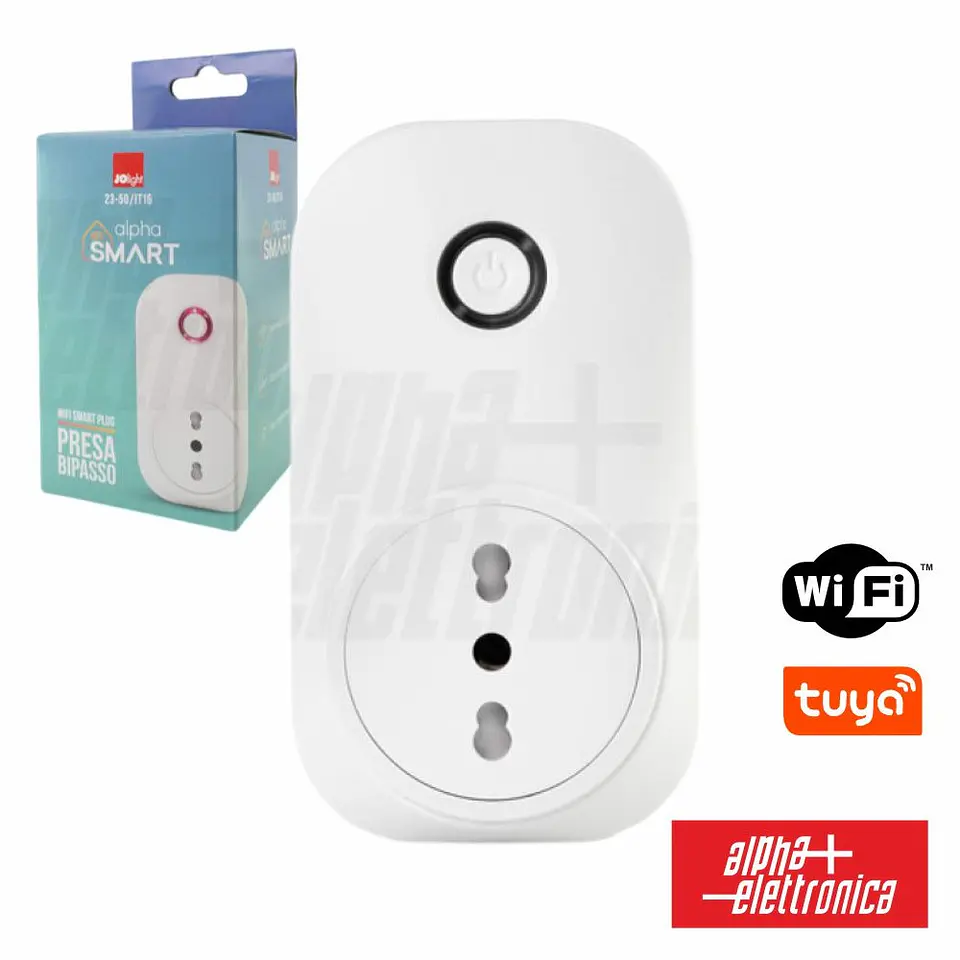 Ficha Elétrica C/ Contador Energia 1x Schuko WIFI TUYA 1