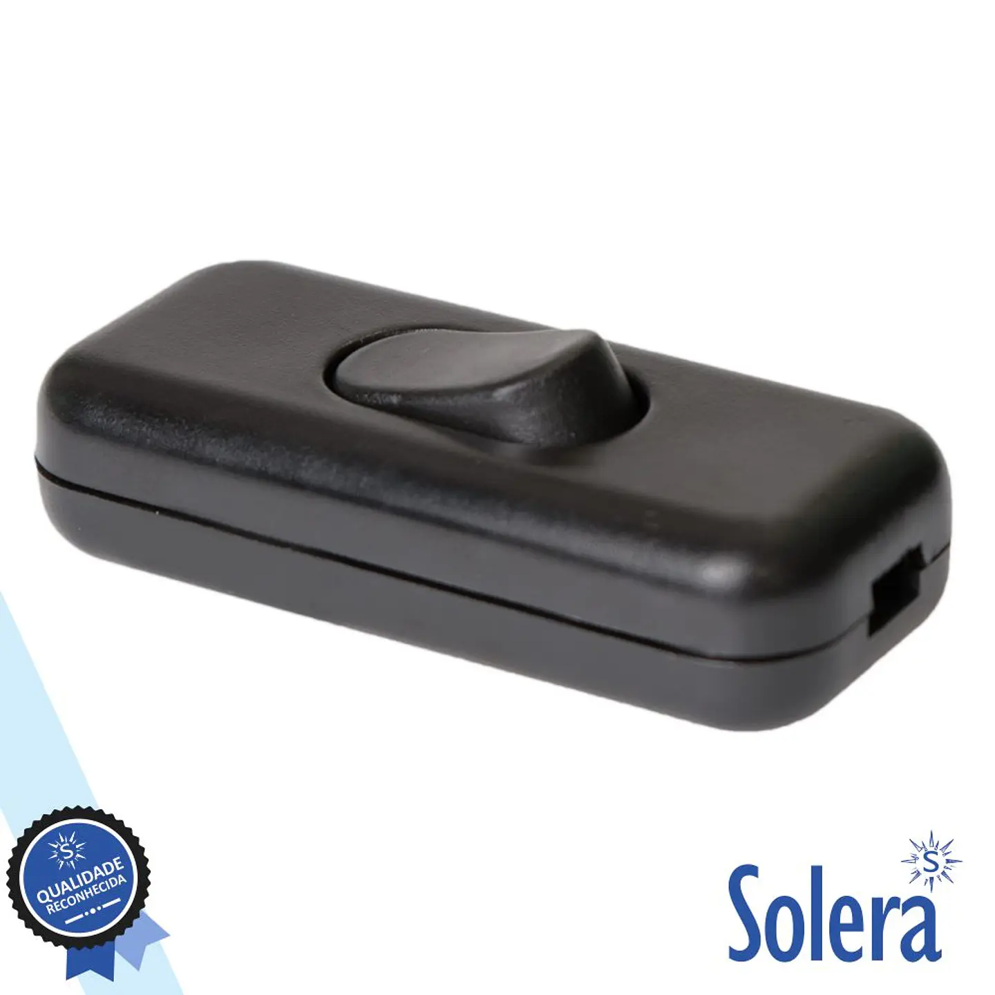 INTERRUPTOR DE PASSAGEM BIPOLAR 4A 250V PRETO SOLERA 1
