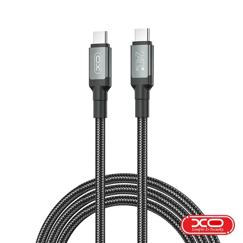 Cabo USB-C Macho / USB-C Macho PD 240W 2m Preto XO