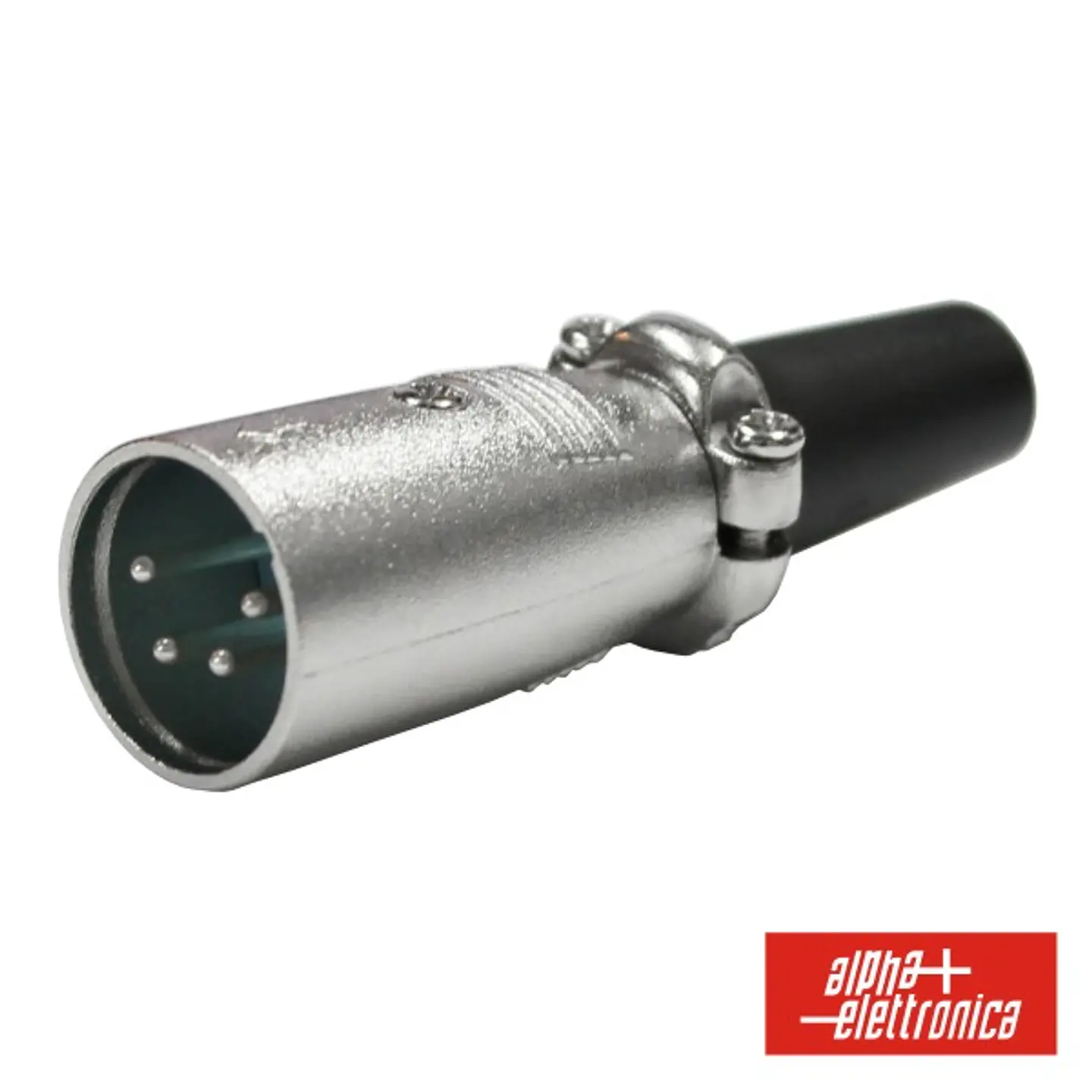 FICHA XLR 4P MACHO NIQUELADA PROTEÇÃO BLOQUEIO 1