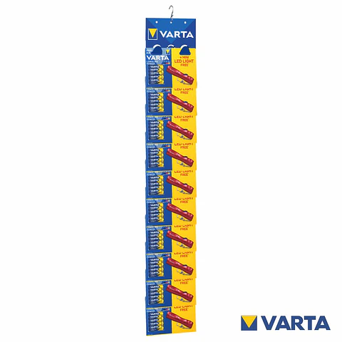Expositor 10x Pack Pilha Alcalina LongLife Power 4xAA+4xAAA