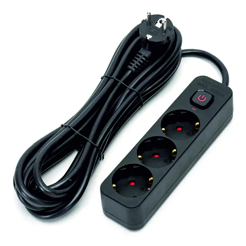 Tomada Elétrica c/ 3 Saídas C/ Interruptor 5m 3G1.5