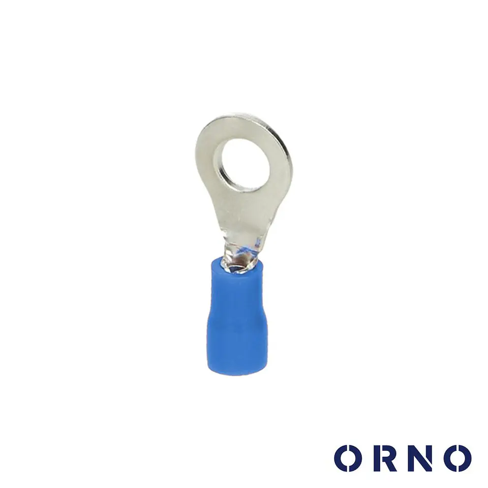 Terminal Redondo Isolado 2.5mm M4 100x Azul ORNO 1