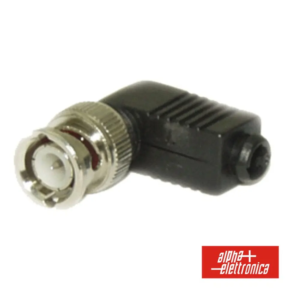 FICHA BNC MACHO SOLDAR CAPA PLÁSTICA P/ CABO RG59 ANGULAR 1