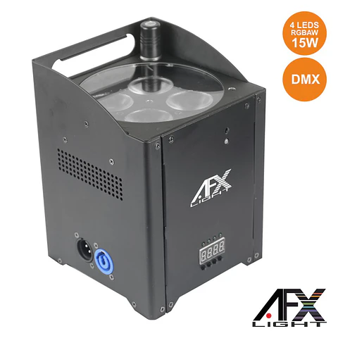 PROJETOR LUZ C/ 4 LEDS 15W RGBAW BATERIA DMX AFXLIGHT
