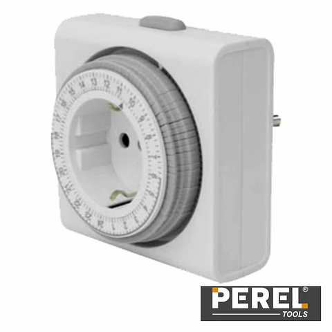 TEMPORIZADOR ANALÓGICO COMPACTO AJUSTÁVEL 24H PEREL