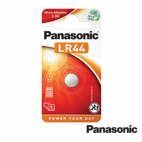 PILHA BOTÃO ALCALINA 1.5V/LR44 BLISTER PANASONIC