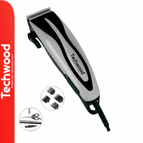 Máquina Cortar Cabelo Cinza C/ Acessórios TECHWOOD