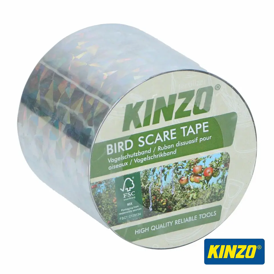 Fita Refletora Holográfica Repelente de Aves 45m KINZO 1