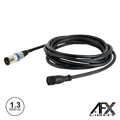 CABO DMX XLR 3P MACHO / XLR 3P FÊMEA 1M IP65 AFXLIGHT