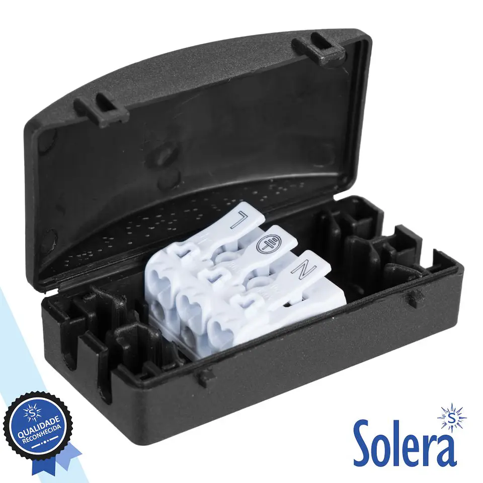 CAIXA JUNÇÃO 2 VIAS C/ 3 CONDUTORES 16A 450V SOLERA 1