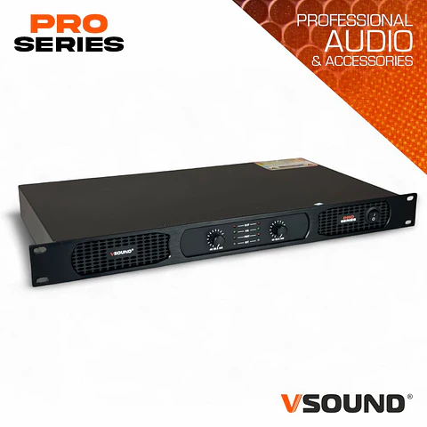 Amplificador Áudio 19" 2x1000W 2 Canais C/ Função Bridge