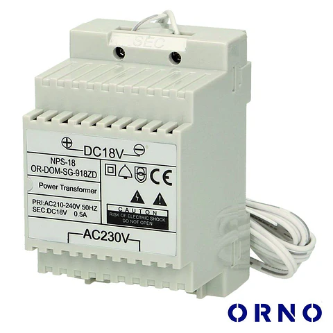 Fonte De Alimentação 18V 0.5A DIN ORNO
