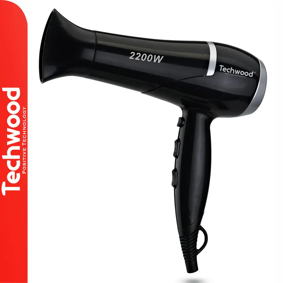 Secador de Cabelo 2200W Preto TECHWOOD 1
