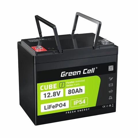 Bateria de Lítio LiFePO4 80A 12.8V GREEN CELL