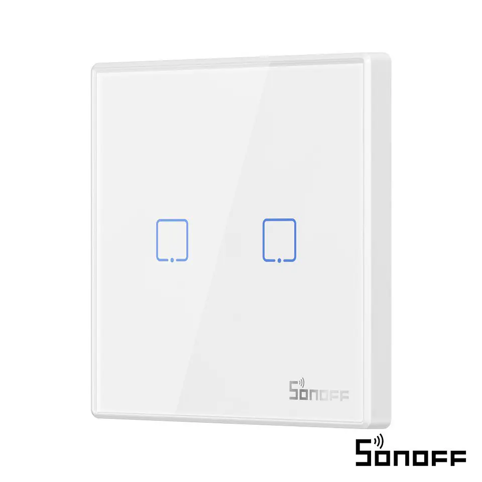 Interruptor Parede Tátil RF 2 Gang SONOFF 1