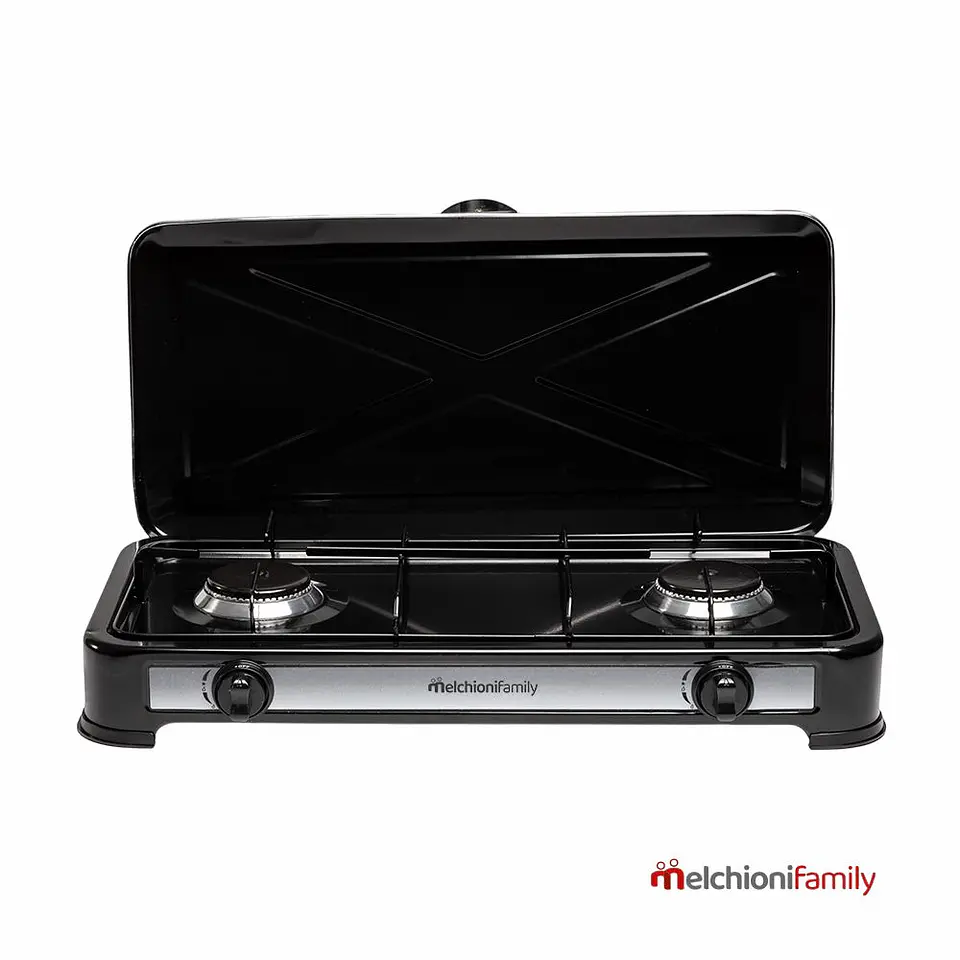 Fogão Gás Com 2 Queimadores Preto MelchioniFamily 1